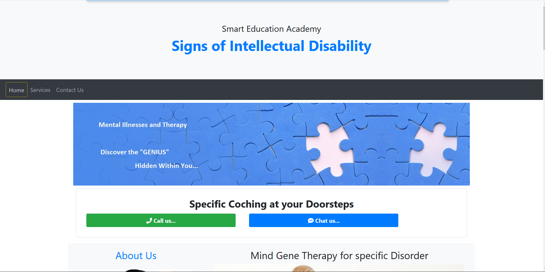 Sign of Intellectual Disability project preview